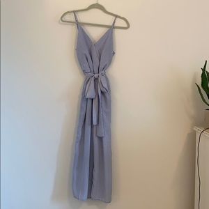 Striped jump suit